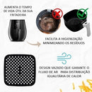 Tapete Protetor Silicone Para Air Fryer Fritadeira Universal Não Gruda Quadrado