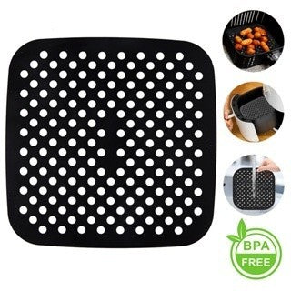 Tapete Protetor Silicone Para Air Fryer Fritadeira Universal Não Gruda Quadrado