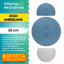 Jogo Americano Mandalla Redondo Jantar Mesa Posta 4 unidades 38cm