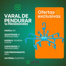 kit 2 Varal Calcinha Meia Cueca Peça Intima com 16 Prendedores Reforçado