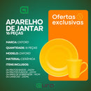 Aparelho de jantar cerâmica 16 peças jogo completo Biona Oxford