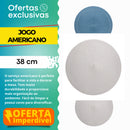 Jogo Americano Mandalla Redondo Jantar Mesa Posta 4 unidades 38cm