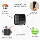 Tapete Protetor Silicone Para Air Fryer Fritadeira Universal Não Gruda Quadrado