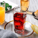 Jogo De 12 Copos Vidro 320ml Bali Quadrado Luxo Transparente