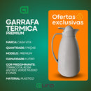 Garrafa Térmica 1L Premium Chá Café Anti Vazamento Botão de Acionamento