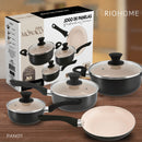 Jogo De Panelas Veneza 4 Peças Revestimento Cerâmica 1,8 Mm