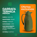 Garrafa Térmica 1L Premium Chá Café Anti Vazamento Botão de Acionamento