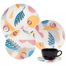 Aparelho de jantar cerâmica 20 peças jogo completo Biona . Prato fundo, prato raso, sobremesa, xicara e pires